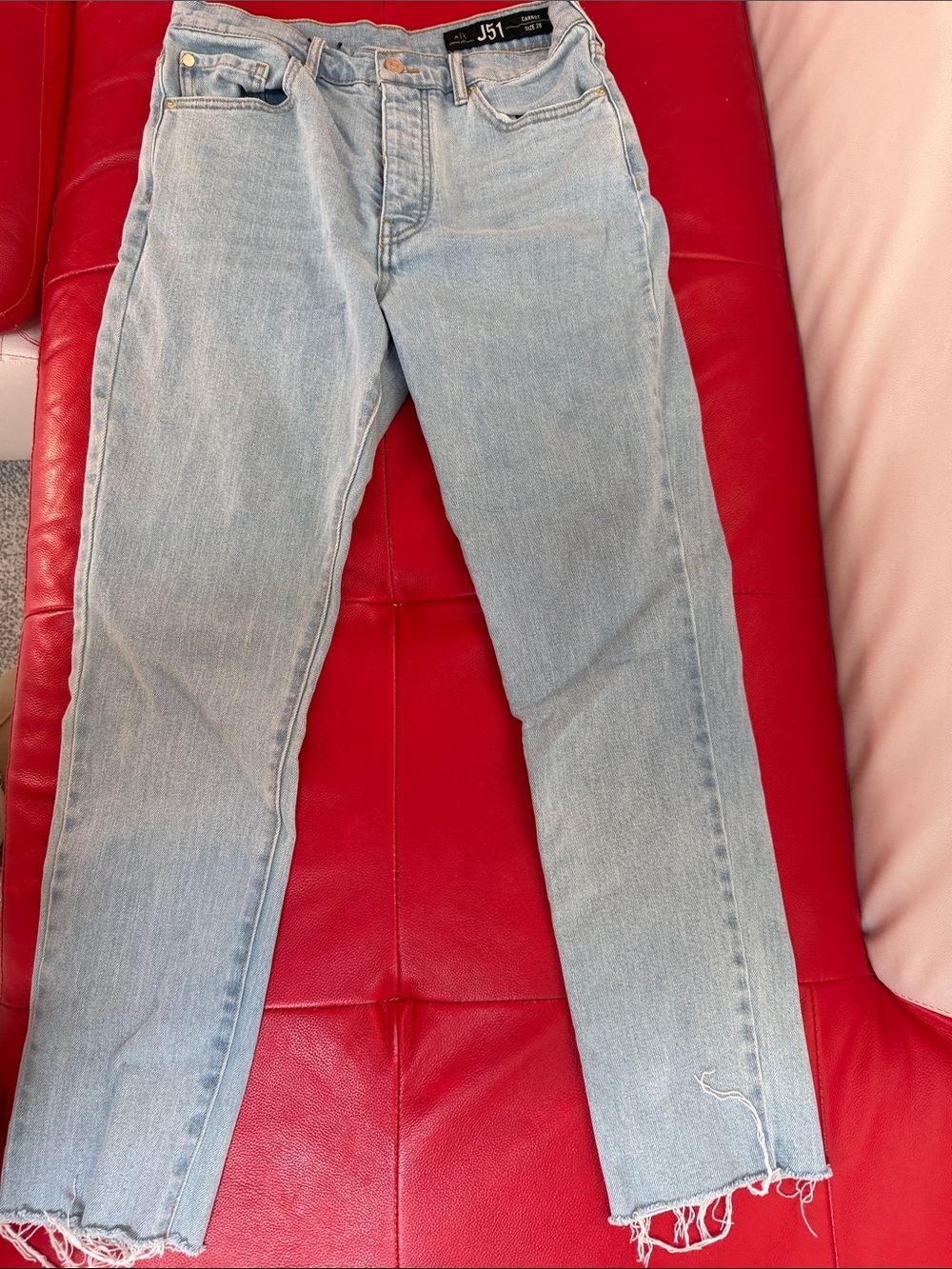 Armani Exchange Light Blue Straight-Leg Jeans